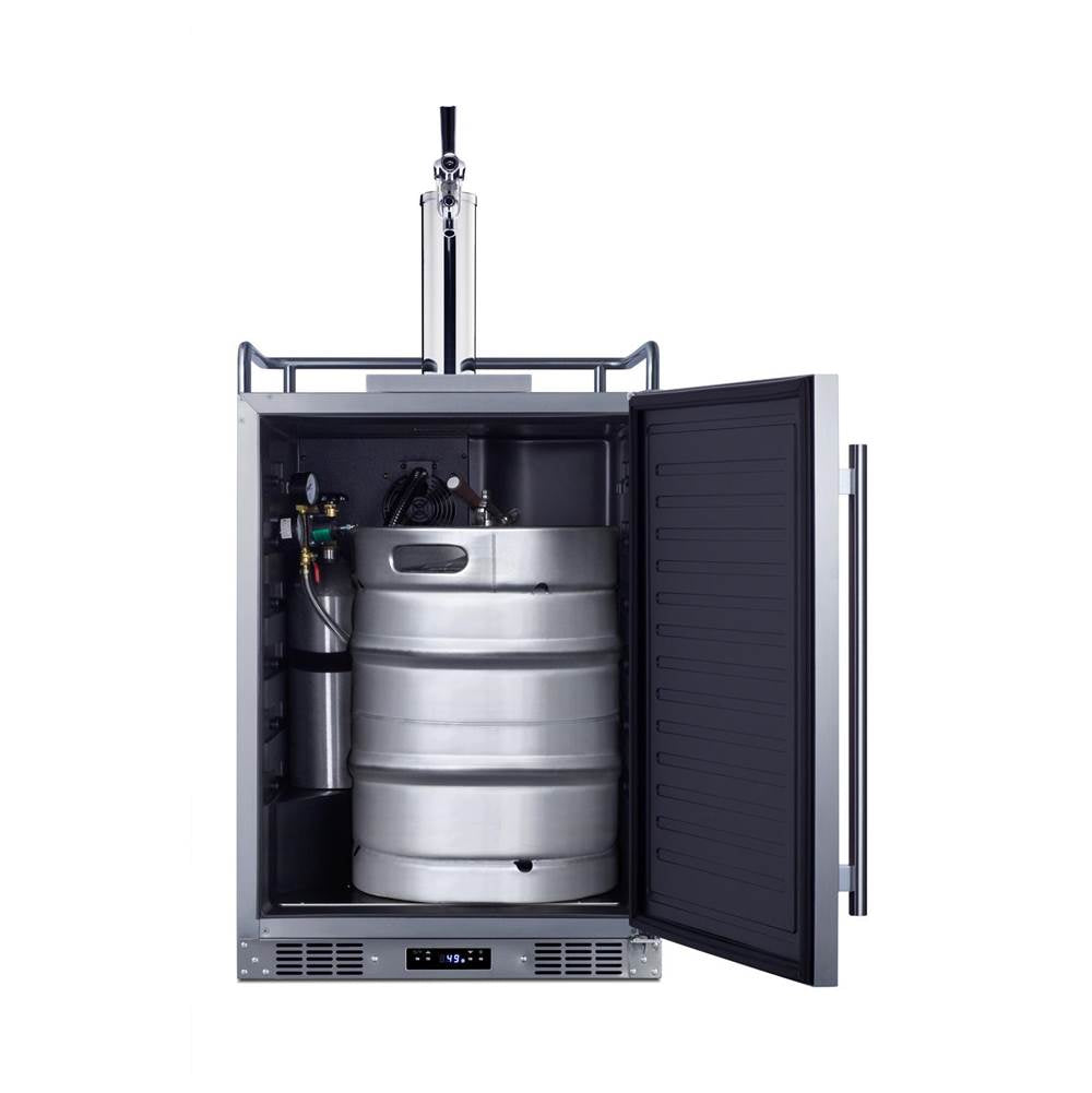 24'' Wide Built-In Outdoor Commercial Beer Kegerator