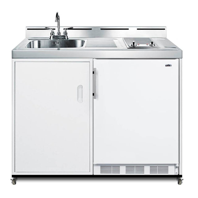 Summit Appliance - 48'' Wide Mobile All-In-One Kitchenette, No Plumbing Needed