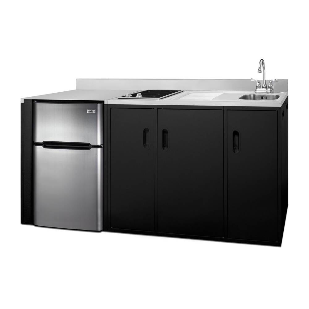 72'' Wide All-In-One Kitchenette, ADA Counter Height