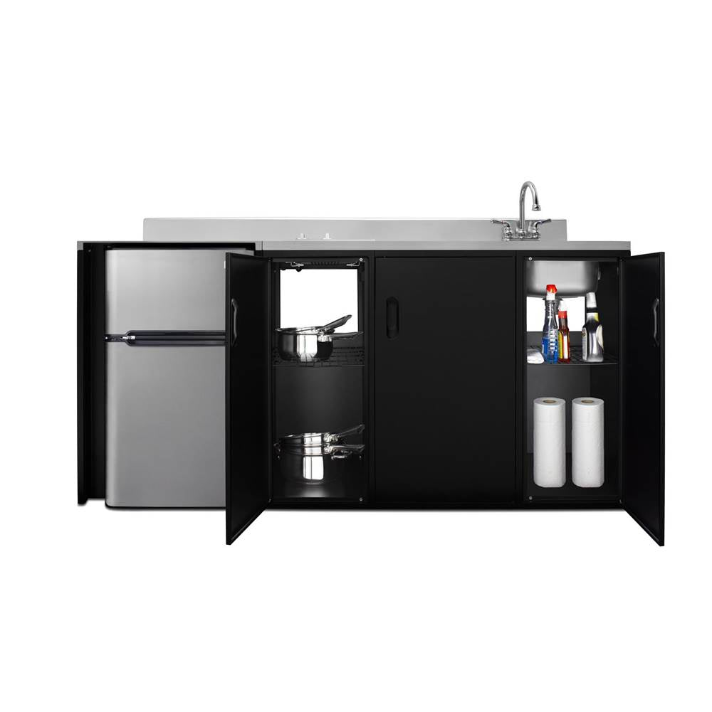 72'' Wide All-In-One Kitchenette, ADA Counter Height
