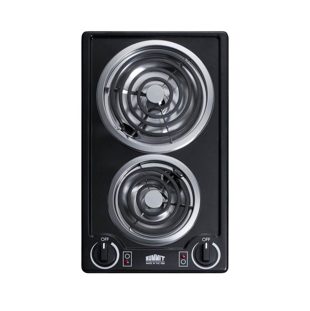 Summit Appliance - 12'' Wide 230V 2-Burner Coil Cooktop