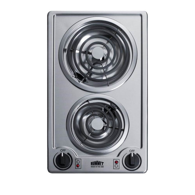 Summit Appliance - 12'' Wide 230V 2-Burner Coil Cooktop