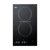Summit Appliance - 12'' Wide 115V 2-Burner Radiant Cooktop