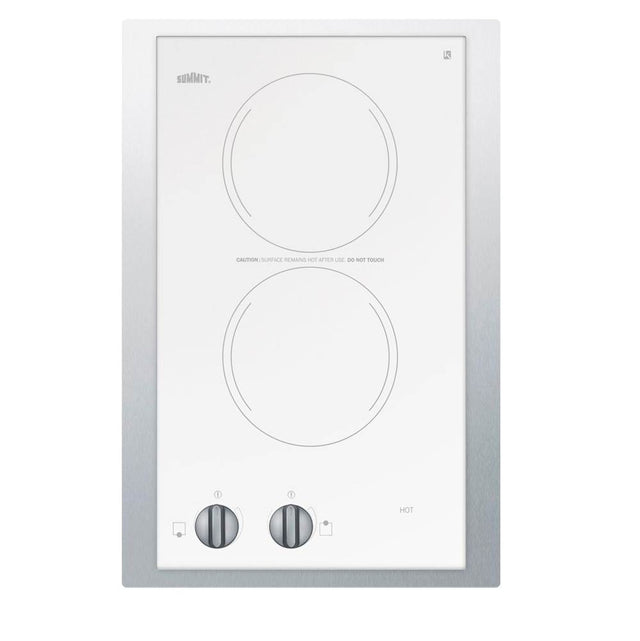 Summit Appliance - 15'' Wide 115V 2-Burner Radiant Cooktop