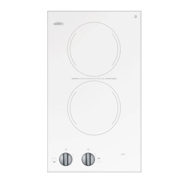 Summit Appliance - 12'' Wide 115V 2-Burner Radiant Cooktop