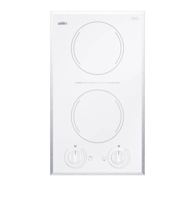 Summit Appliance - 12'' Wide 115V 2-Burner Radiant Cooktop
