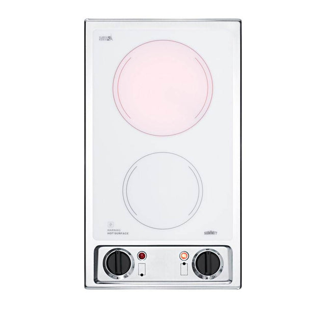 Summit Appliance - 12'' Wide 115V 2-Burner Radiant Cooktop