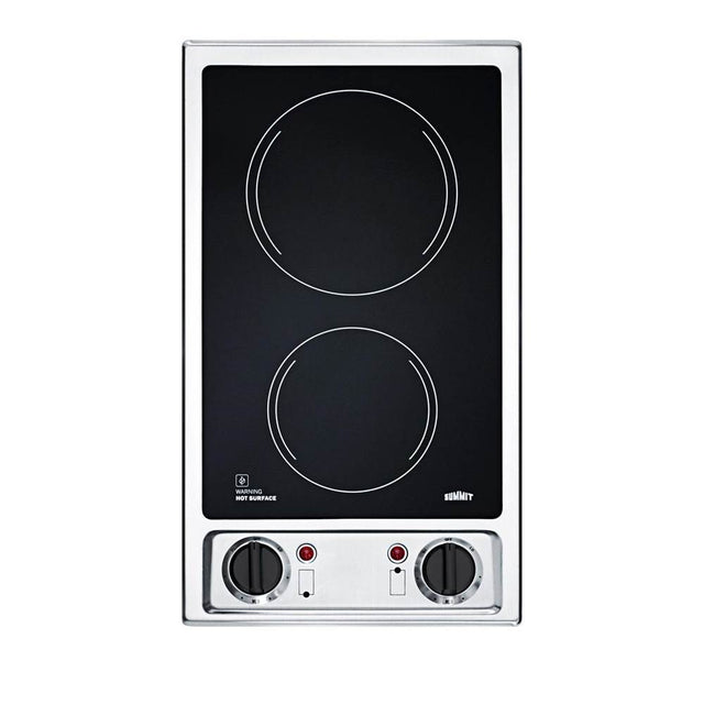 Summit Appliance - 12'' Wide 115V 2-Burner Radiant Cooktop