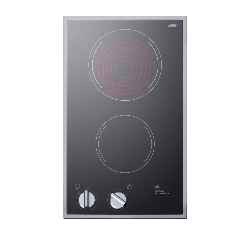 Summit Appliance - 12'' Wide 115V 2-Burner Radiant Cooktop