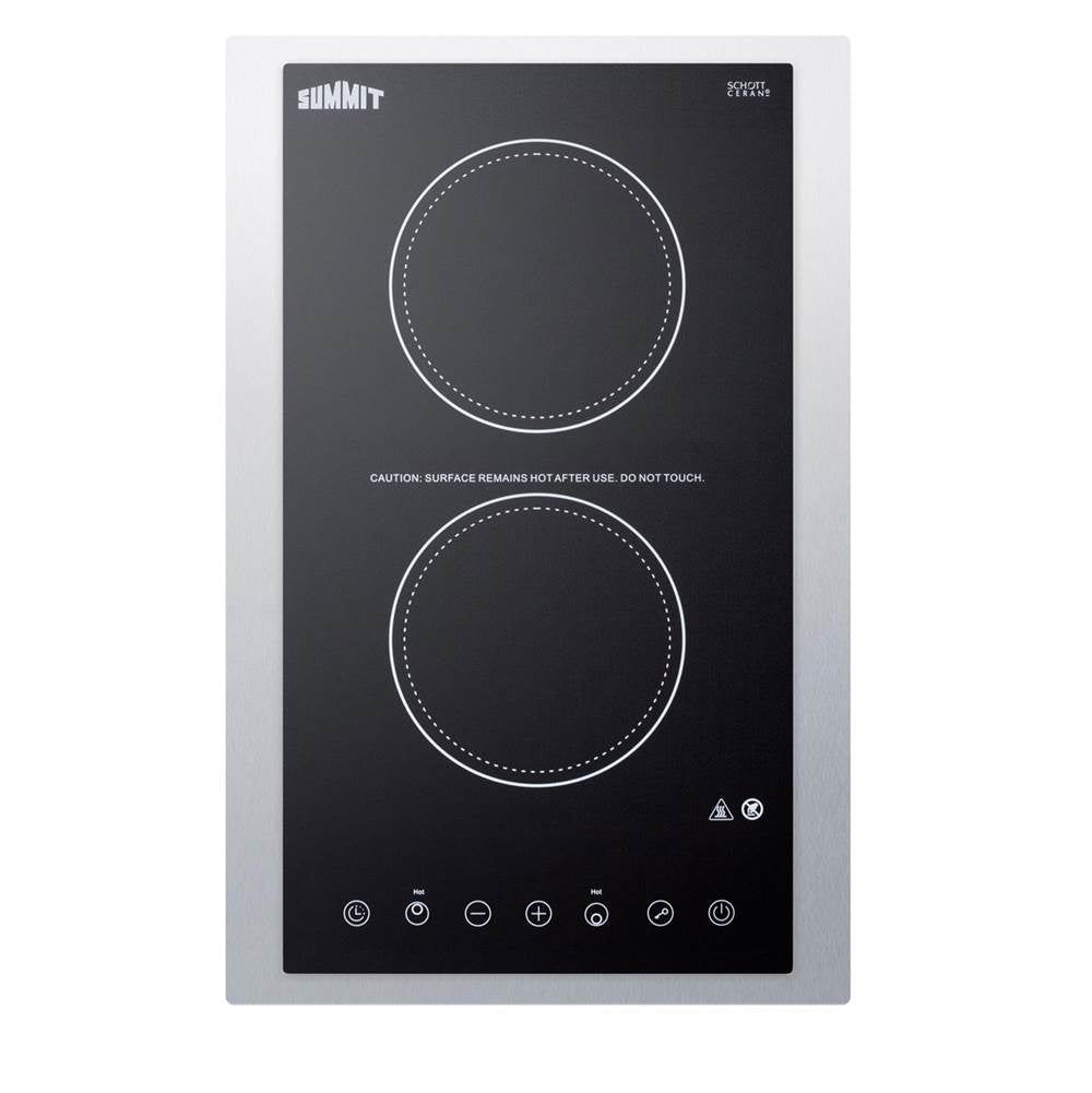 Summit Appliance - 15'' Wide 115V 2-Burner Radiant Cooktop
