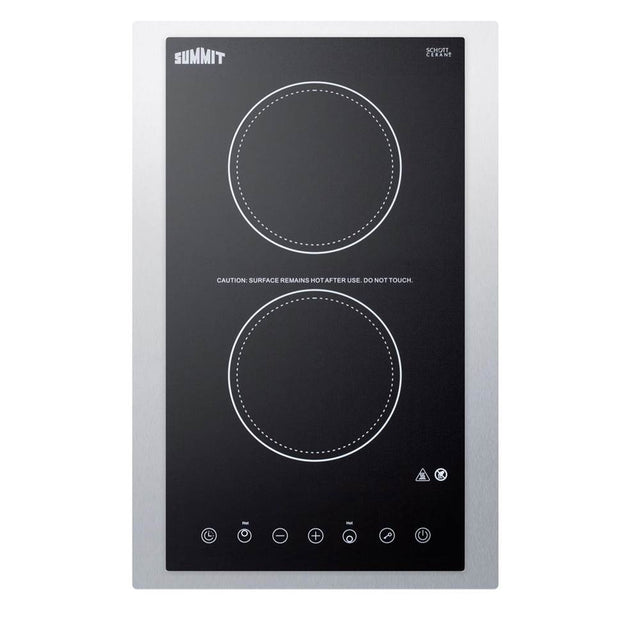 Summit Appliance - 15'' Wide 115V 2-Burner Radiant Cooktop