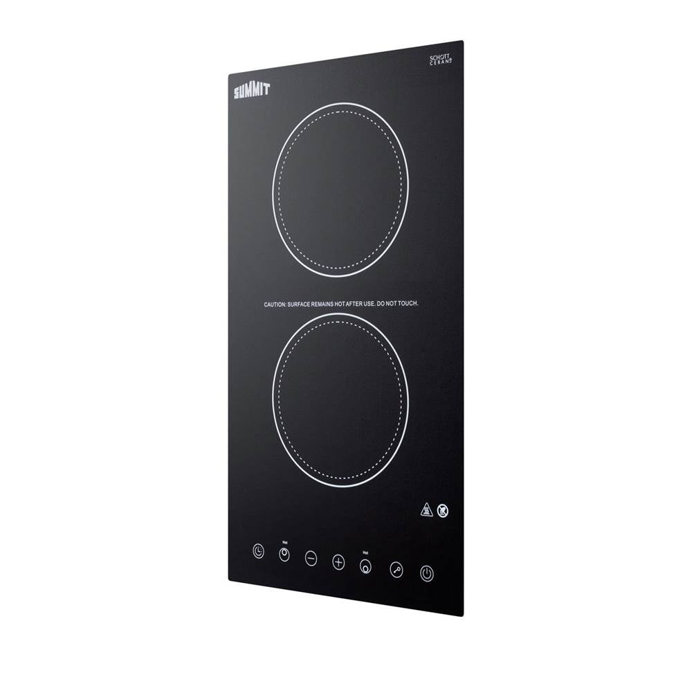 12'' Wide 115V 2-Burner Radiant Cooktop