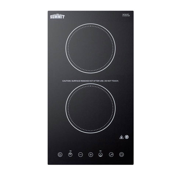 Summit Appliance - 12'' Wide 115V 2-Burner Radiant Cooktop