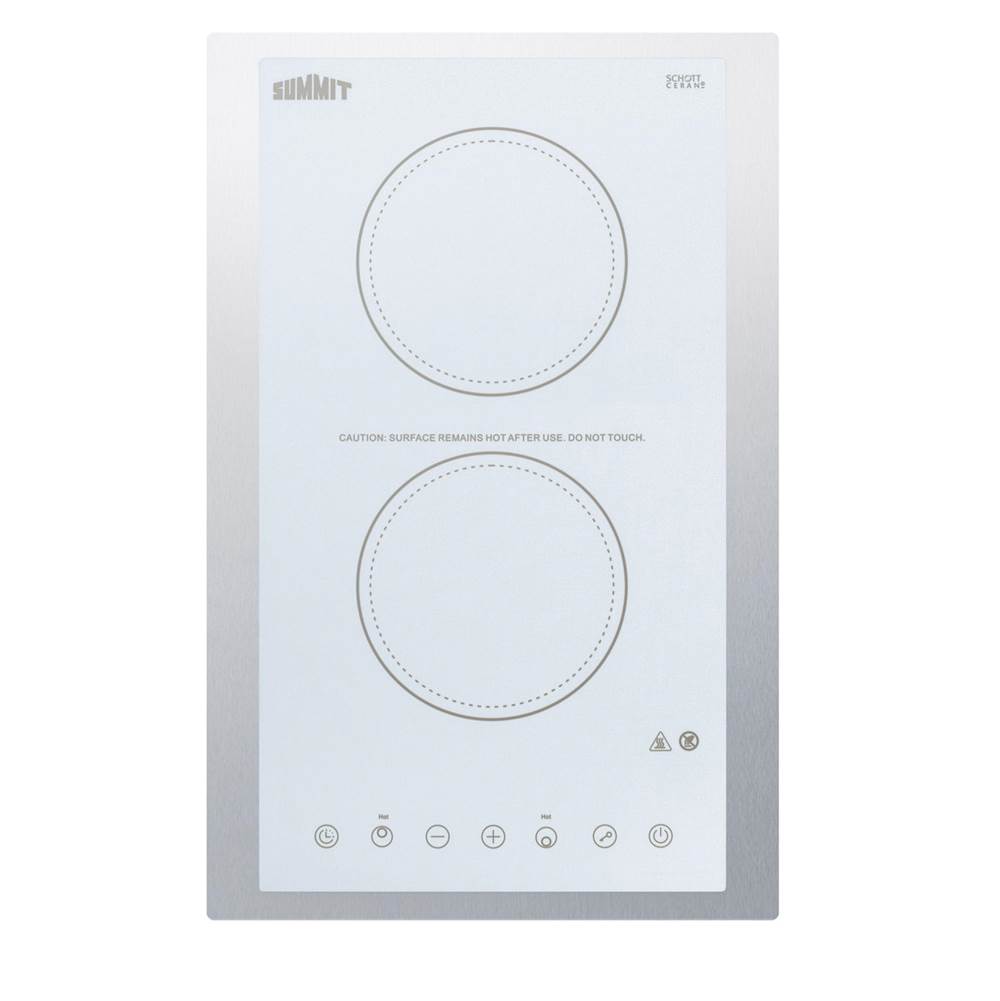 Summit Appliance - 15'' Wide 115V 2-Burner Radiant Cooktop