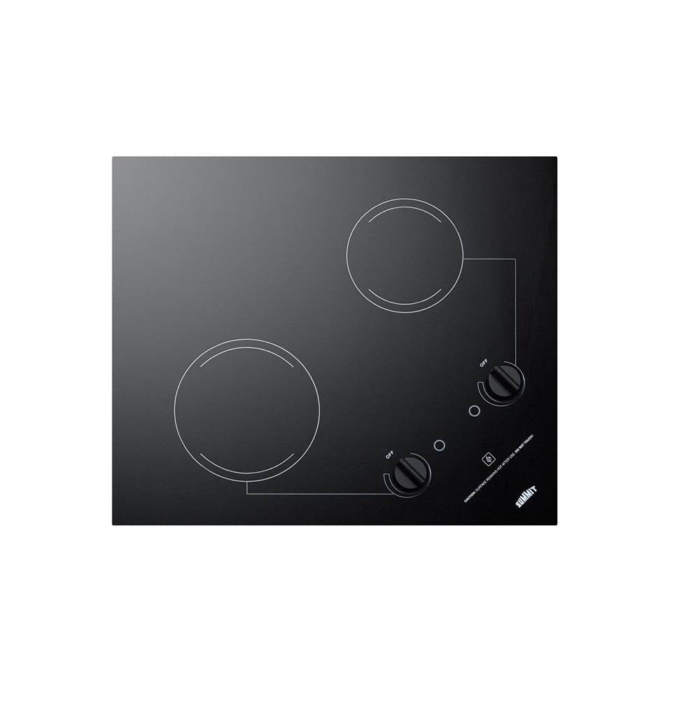 Summit Appliance - 21'' Wide 230V 2-Burner Radiant Cooktop