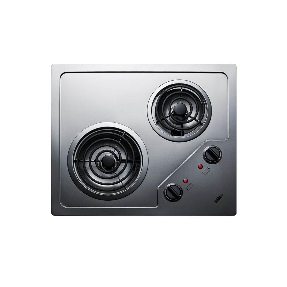 Summit Appliance - 21'' Wide 230V 2-Burner Coil Cooktop
