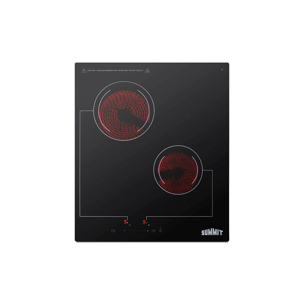 Summit Appliance - 18'' Wide 220V 2-Burner Radiant Cooktop