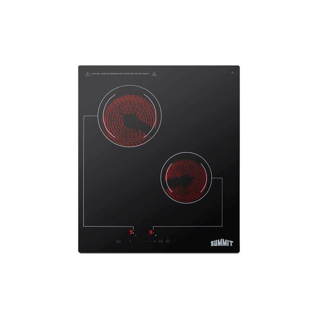 Summit Appliance - 18'' Wide 220V 2-Burner Radiant Cooktop