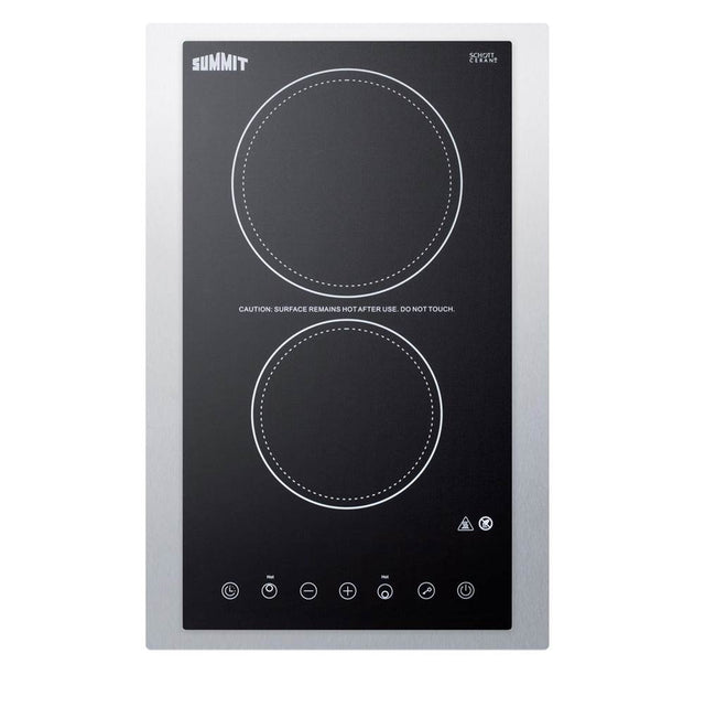 Summit Appliance - 15'' Wide 230V 2-Burner Radiant Cooktop