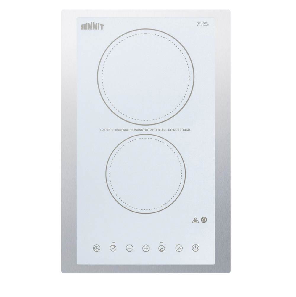 Summit Appliance - 15'' Wide 230V 2-Burner Radiant Cooktop