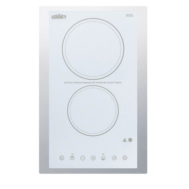 Summit Appliance - 15'' Wide 230V 2-Burner Radiant Cooktop