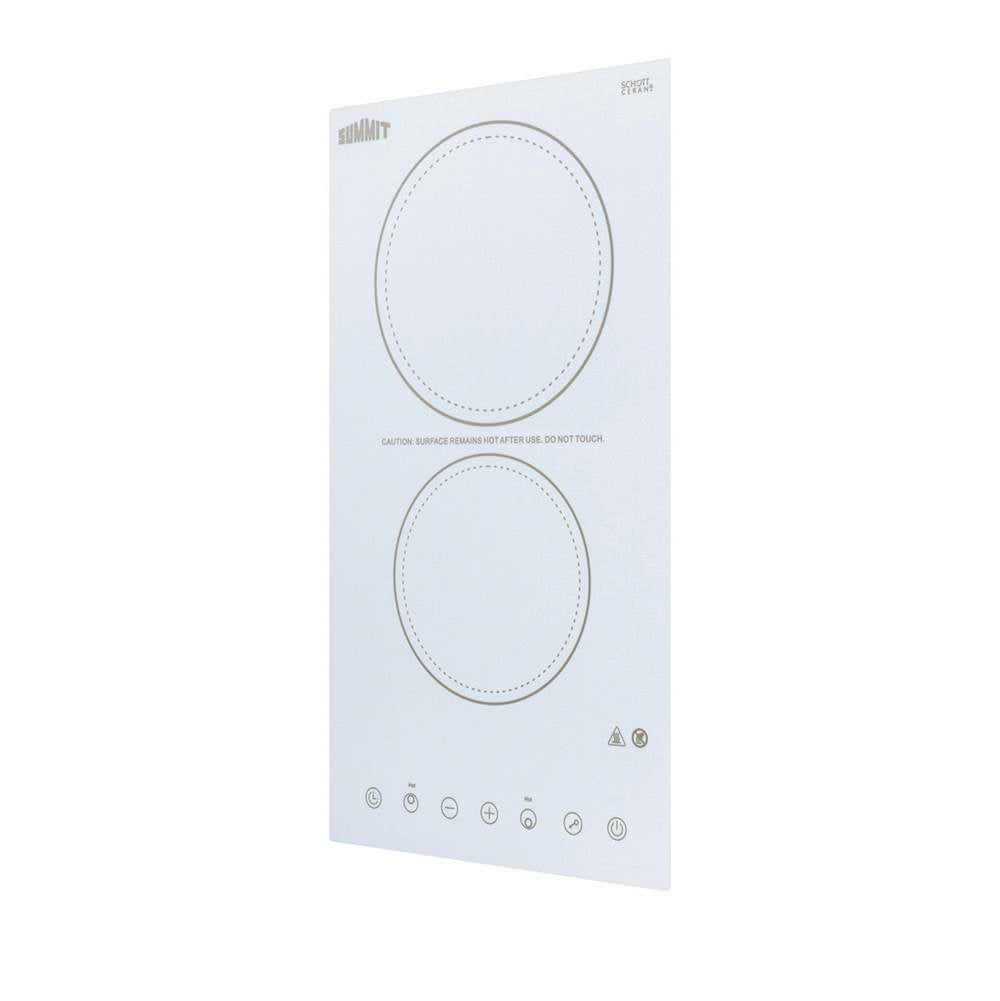 12'' Wide 230V 2-Burner Radiant Cooktop