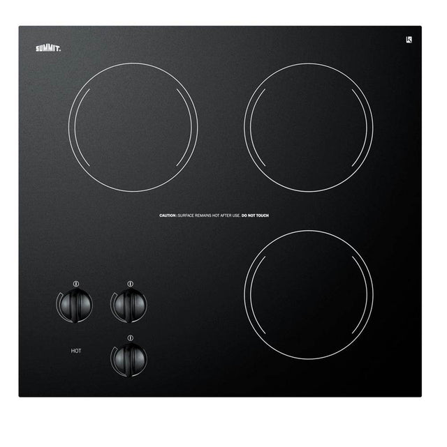 Summit Appliance - 22'' Wide 230V 3-Burner Radiant Cooktop