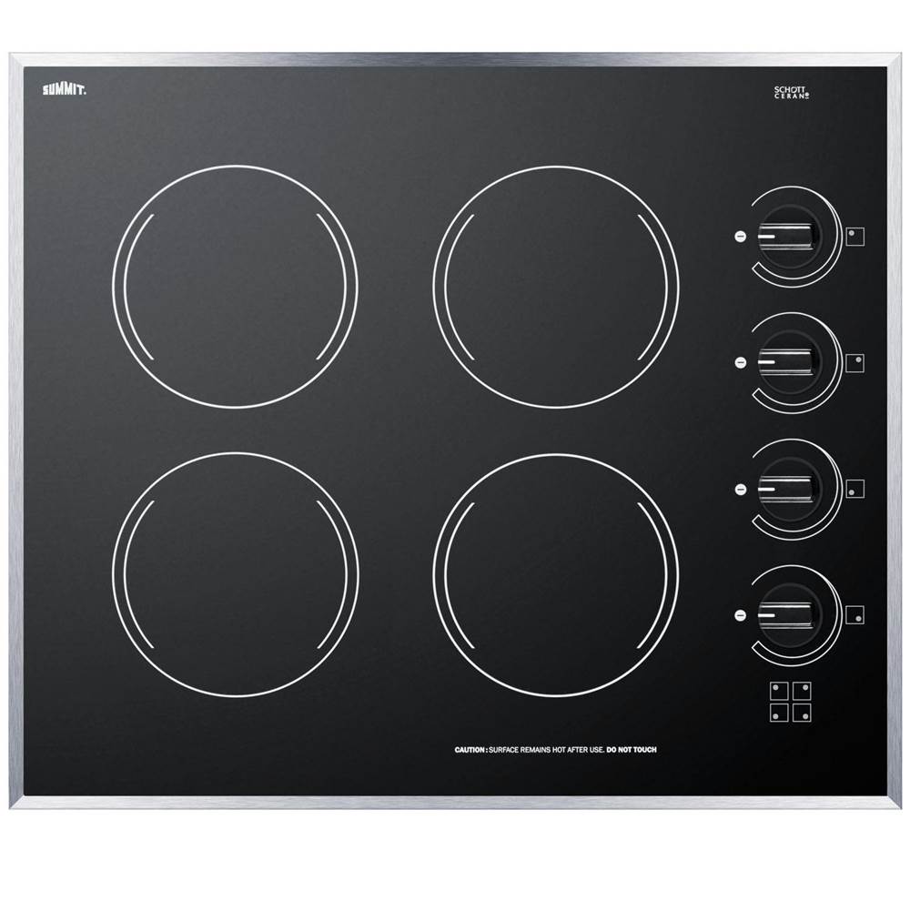 Summit Appliance - 24'' Wide 230V 4-Burner Radiant Cooktop