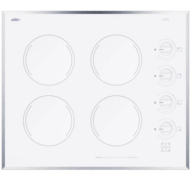 Summit Appliance - 24'' Wide 230V 4-Burner Radiant Cooktop