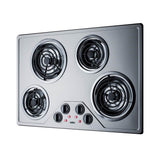 30'' Wide 230V 4-Burner Coil Cooktop