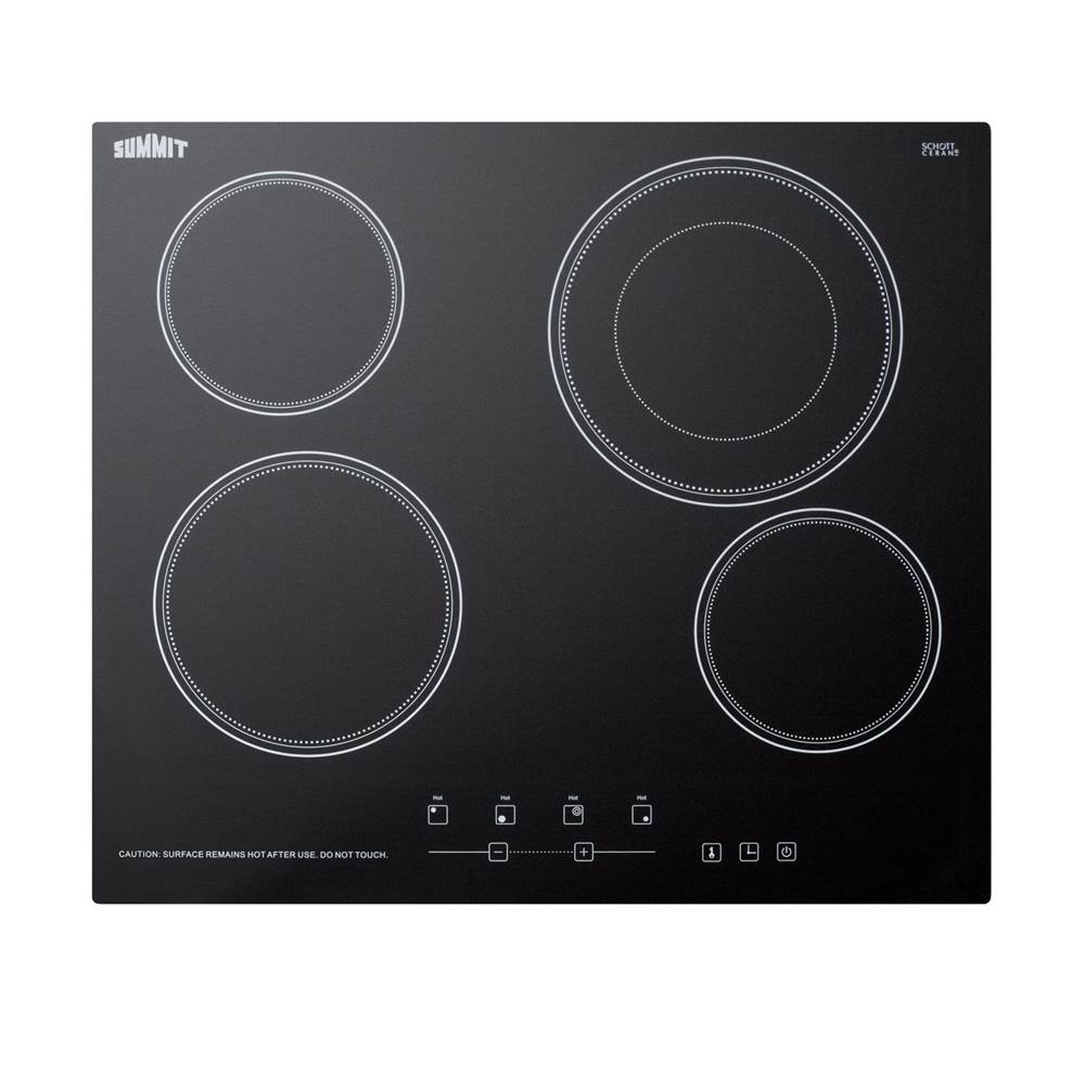 Summit Appliance - 24'' Wide 230V 4-Burner Radiant Cooktop