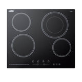 Summit Appliance - 24'' Wide 230V 4-Burner Radiant Cooktop