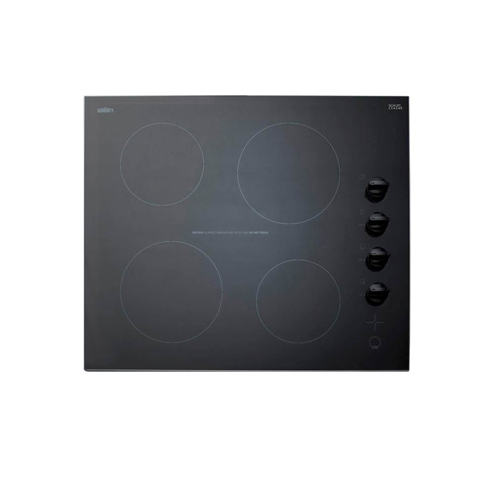 Summit Appliance - 24'' Wide 230V 4-Burner Radiant Cooktop