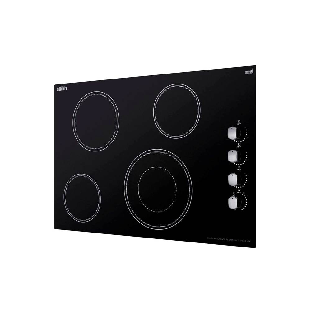 30'' Wide 208-240V 4-Burner Radiant Cooktop