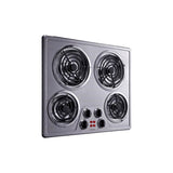 24'' Wide 240V 4-Burner Coil Cooktop