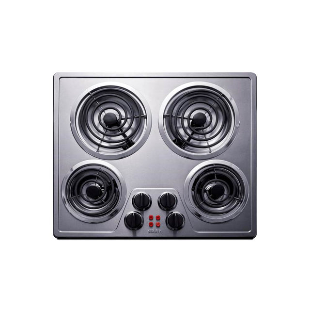 Summit Appliance - 24'' Wide 240V 4-Burner Coil Cooktop