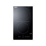 Summit Appliance - 12'' Wide 230V 2-Burner Radiant Cooktop With Safety Shutoff