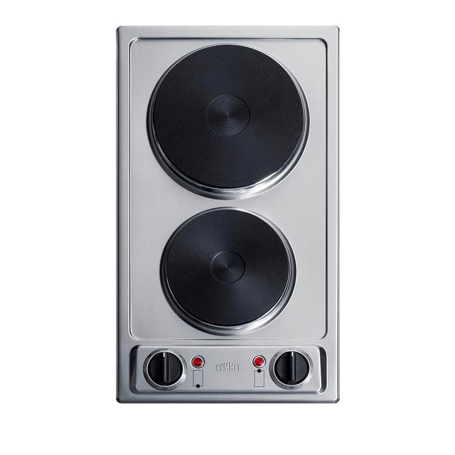 Summit Appliance - 12'' Wide 115V 2-Burner Solid Disk Cooktop