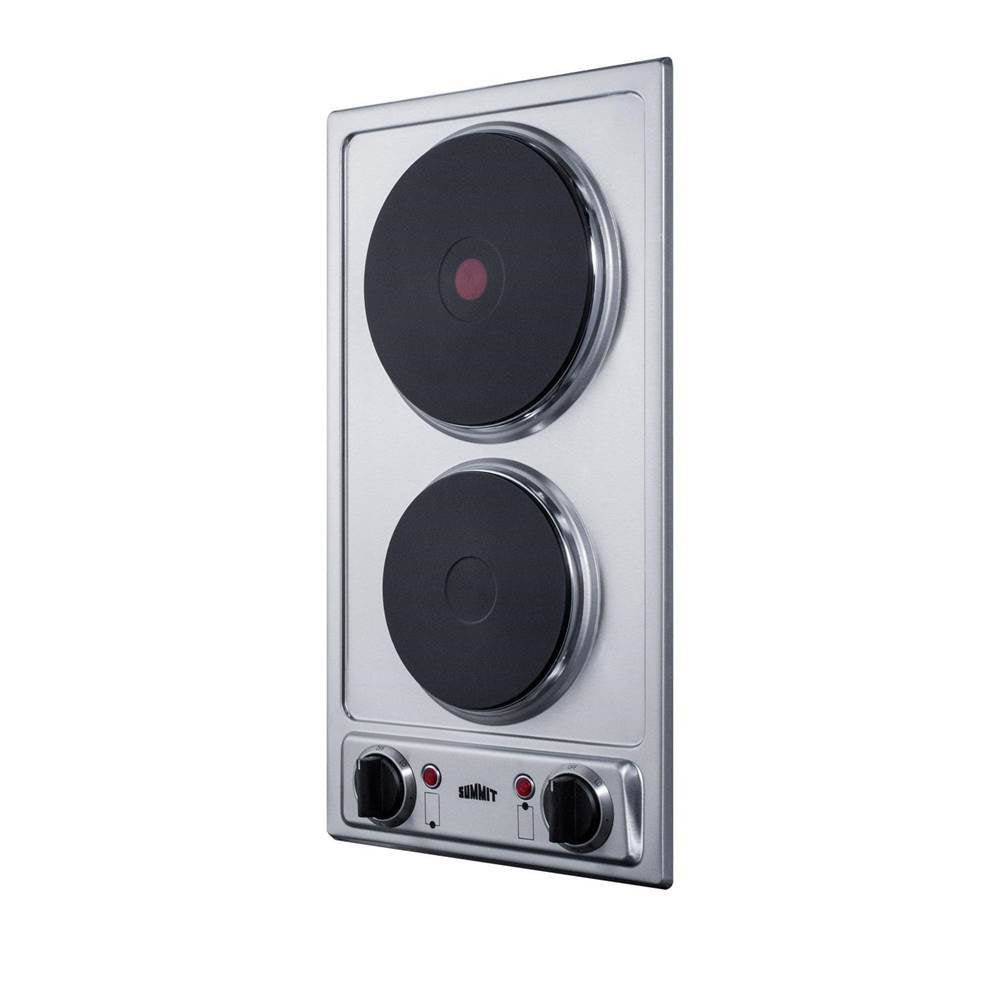12'' Wide 230V 2-Burner Solid Disk Cooktop