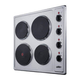 24'' Wide 230V 4-Burner Solid Disk Cooktop