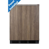 Summit Appliance - 24'' Wide Built-In All-Refrigerator With Wood Panel Door