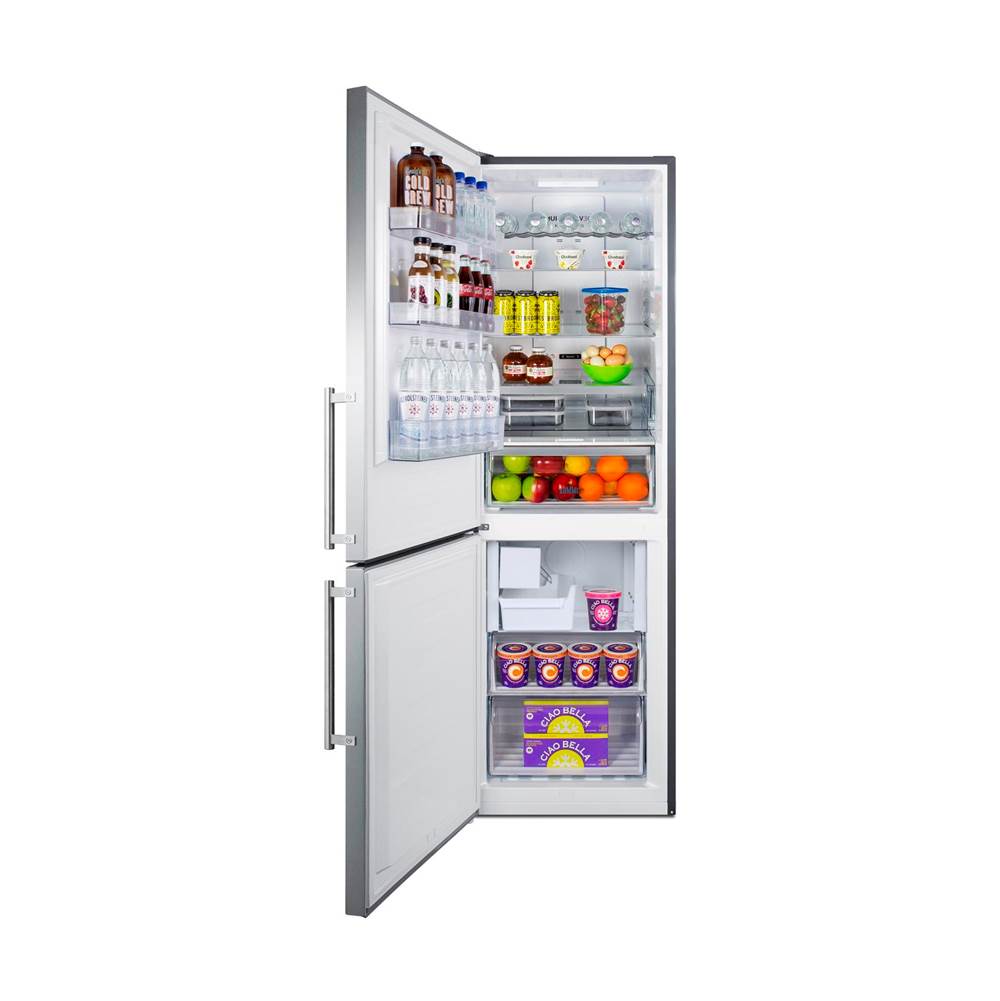 24'' Wide Bottom Freezer Refrigerator with Icemaker