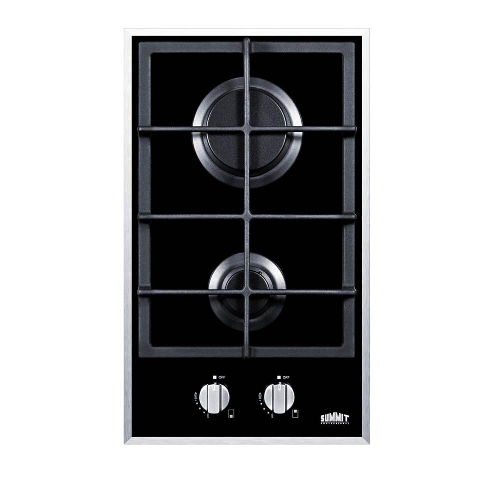 Summit Appliance - 12'' Wide 2-Burner Gas Cooktop