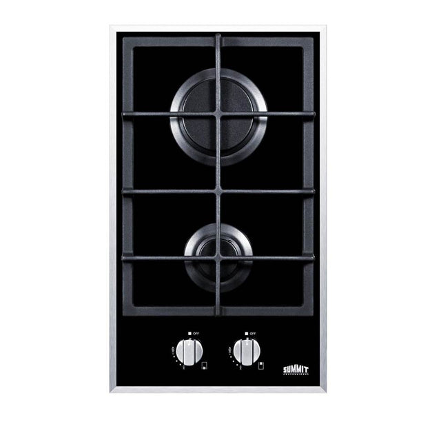 Summit Appliance - 12'' Wide 2-Burner Gas Cooktop