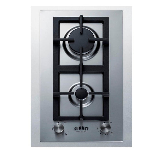 Summit Appliance - 15'' Wide 2-Burner Gas Cooktop In Stainless Steel