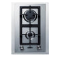 Summit Appliance - 15'' Wide 2-Burner Gas Cooktop In Stainless Steel