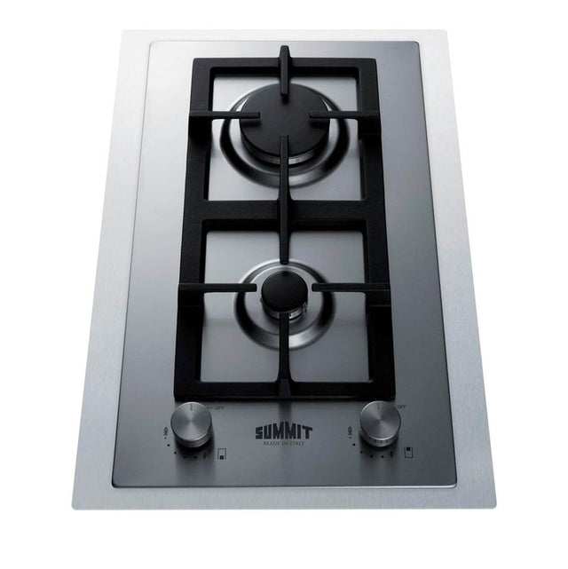 Summit Appliance - 15'' Wide 2-Burner Propane Gas Cooktop In Stainless Steel