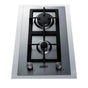 Summit Appliance - 15'' Wide 2-Burner Propane Gas Cooktop In Stainless Steel