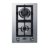 Summit Appliance - 12'' Wide 2-Burner Gas Cooktop In Stainless Steel