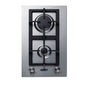 Summit Appliance - 12'' Wide 2-Burner Gas Cooktop In Stainless Steel